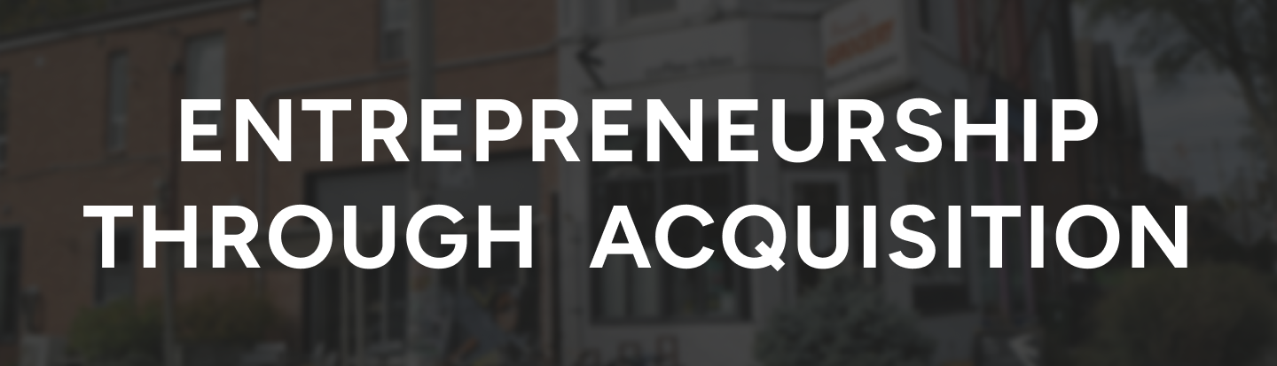 entrepreneurship through acquisition